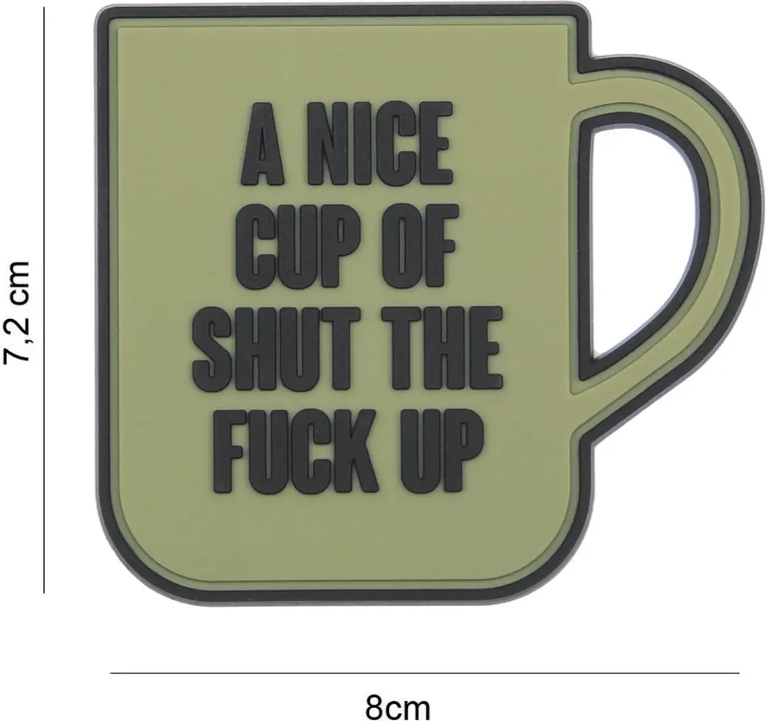 Embleem 3D PVC A nice cup groen