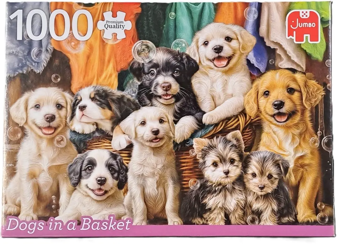 Jumbo Puzzel Dogs in a Basket 1000 stukjes