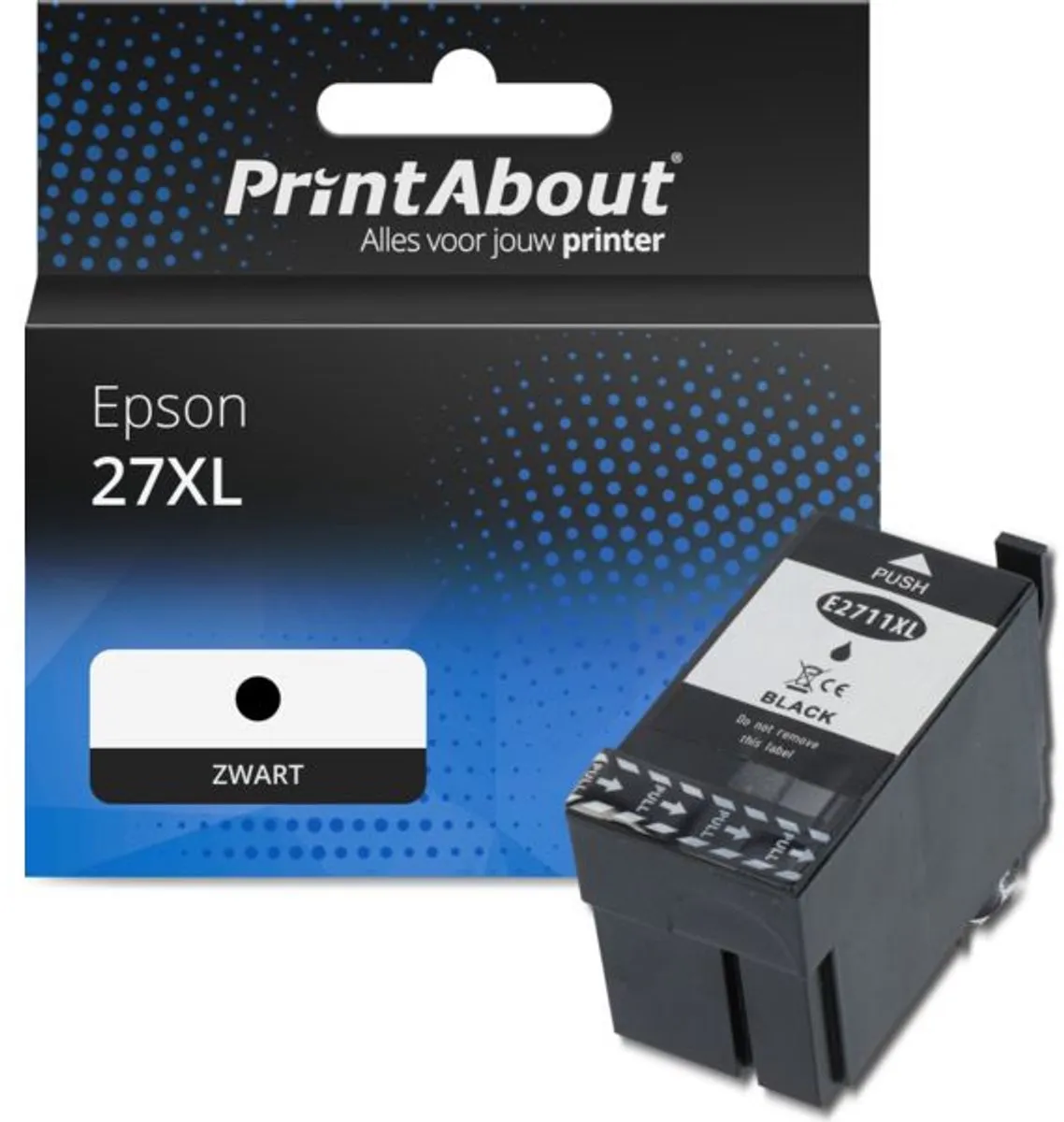 PrintAbout Inktcartridge C13T27114010 Zwart - 1400 pagina's