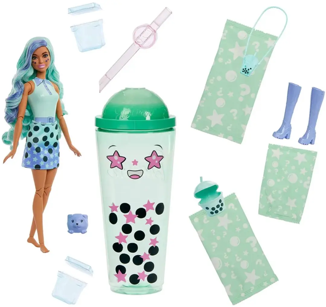 Barbie Reveal Bubbelthee Pop Groene Thee HTJ21 - afbeelding 2 van 6