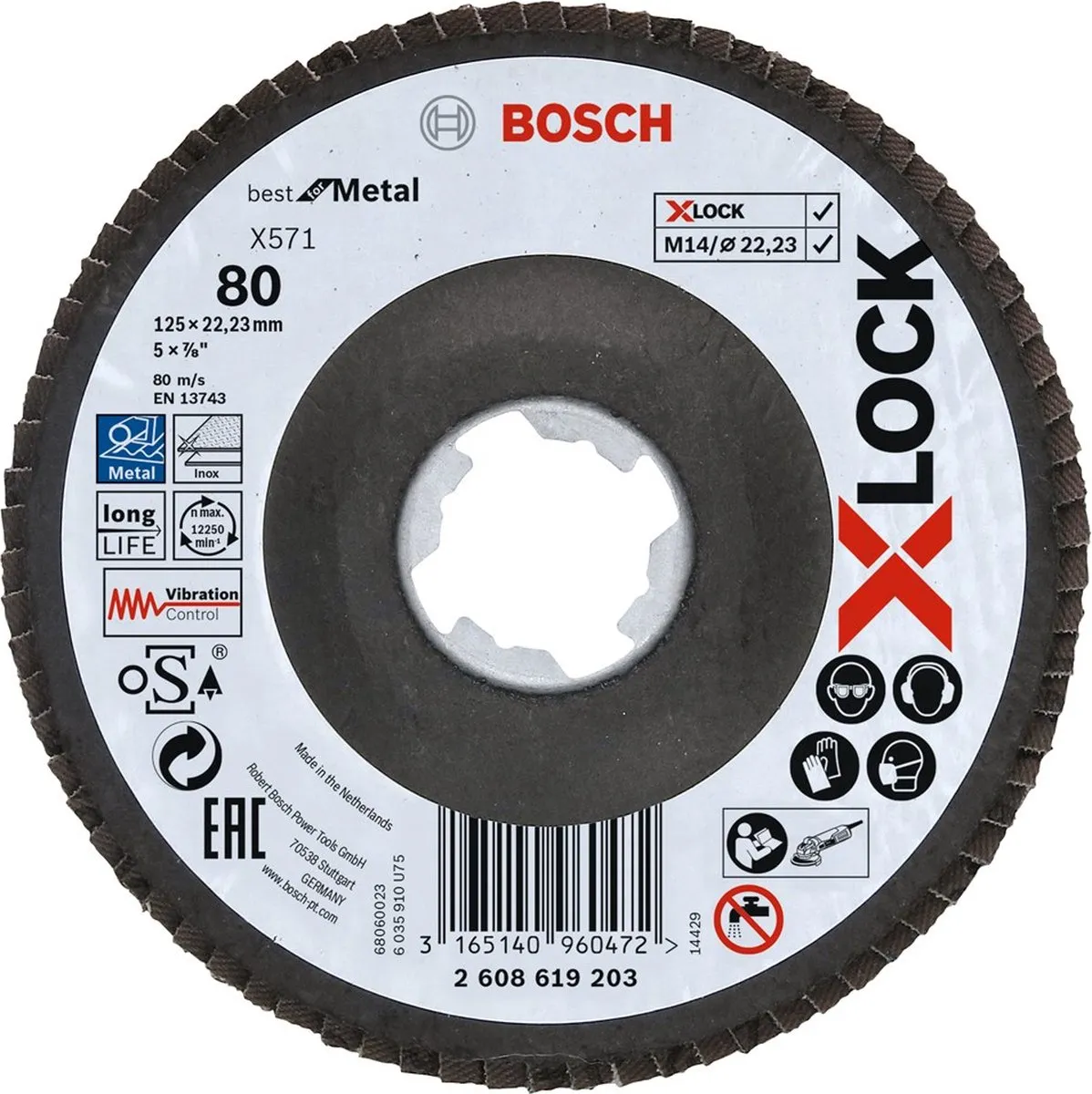 Bosch Professional PRO X571 X-Lock Lamellenschijf 125mm