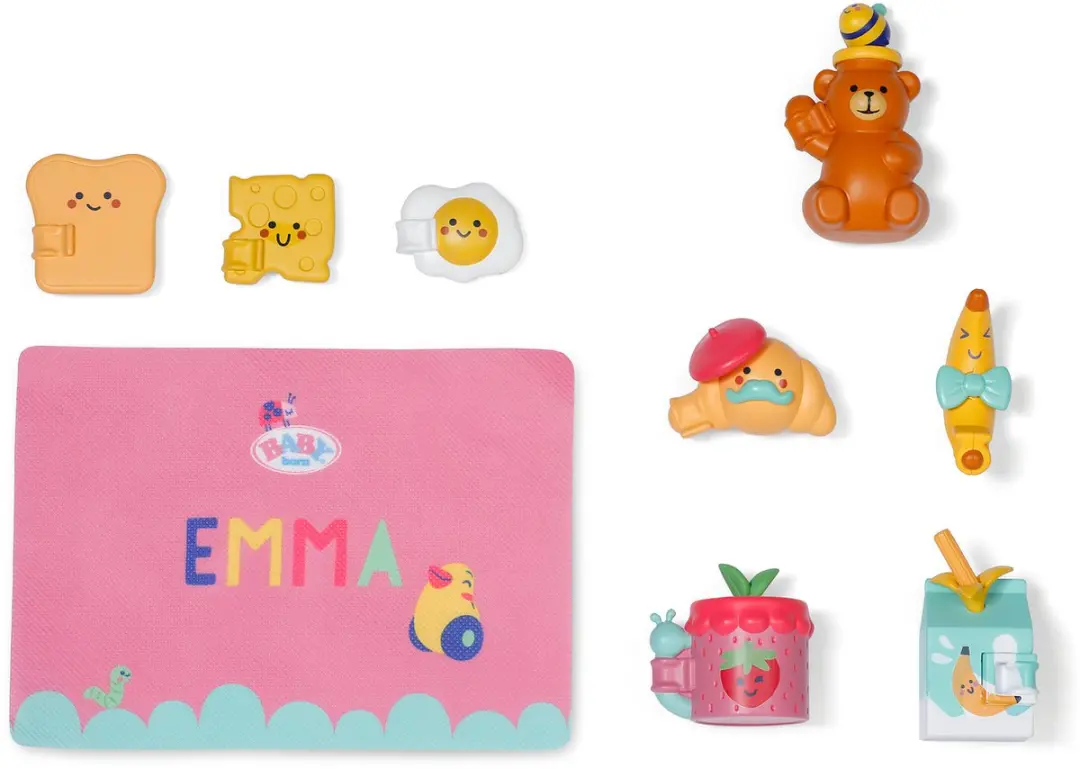 BABY born Ontbijtset met accessoires en klikken-en-spelen-functie: ontbijtset me