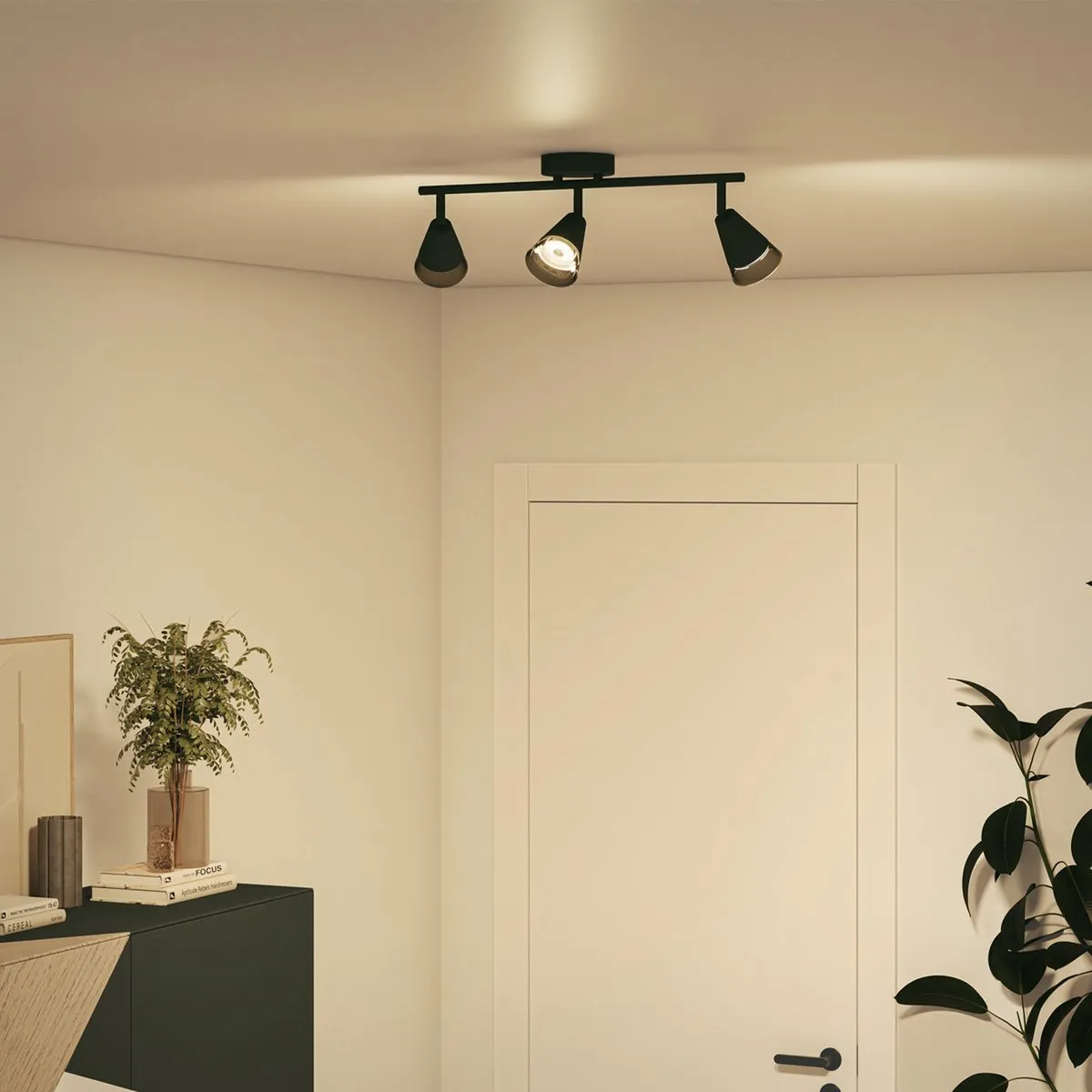Philips Cleft Opbouwspot 3x GU10 - Warmwit - Zwart