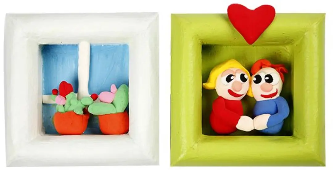 Knutsel lijstje papier-maché fotolijstje creatief knutselen.