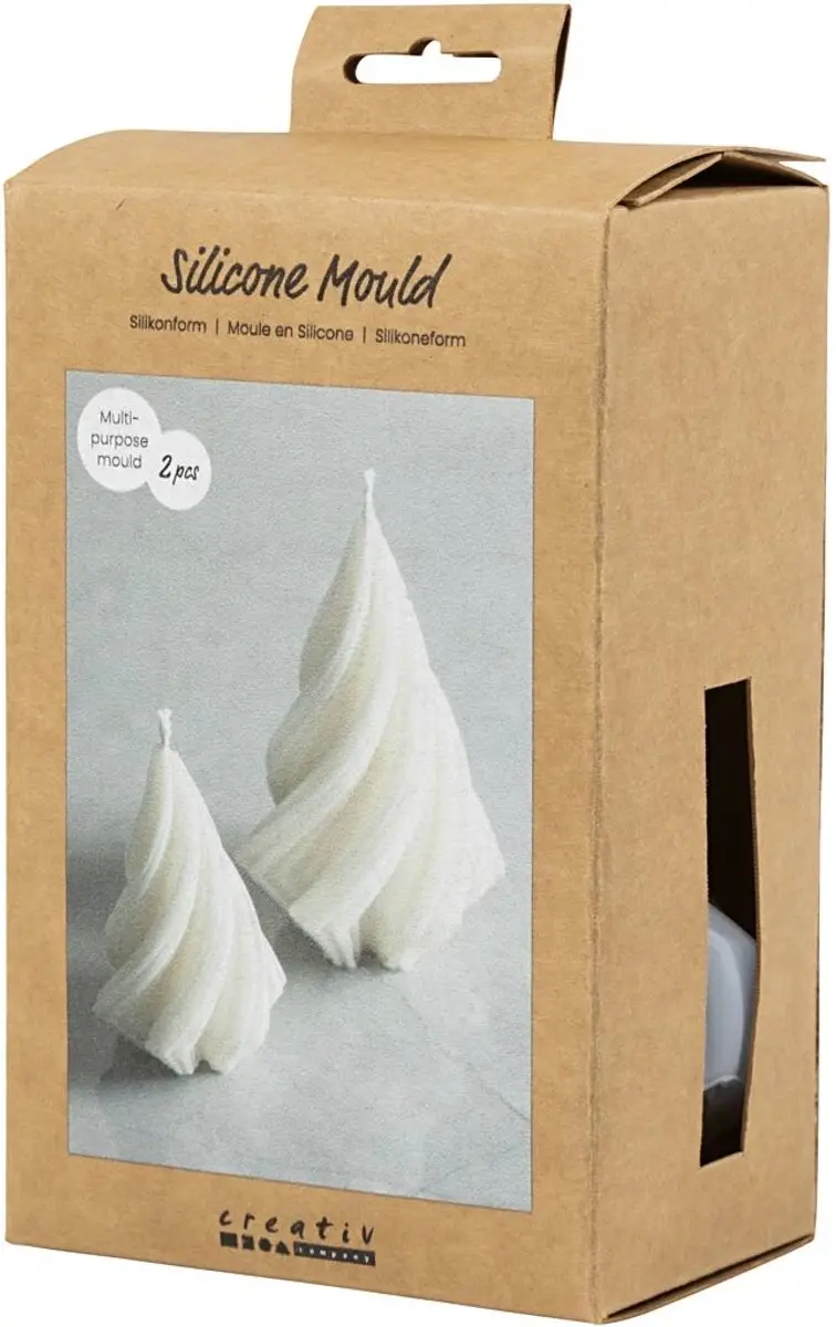 Creativ Company Siliconen Mal Kerstboom Knutselset - 2 Stuks - Meerkleurig