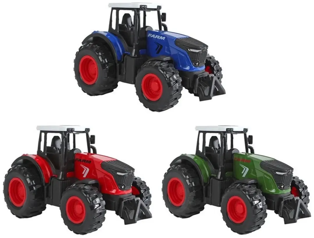 Kids Globe Metalen Tractor Pull Back 12cm
