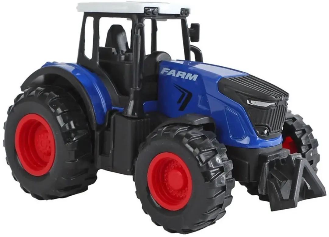 Kids Globe Metalen Tractor Pull Back 12cm - Multi kleuren - afbeelding 2 van 2