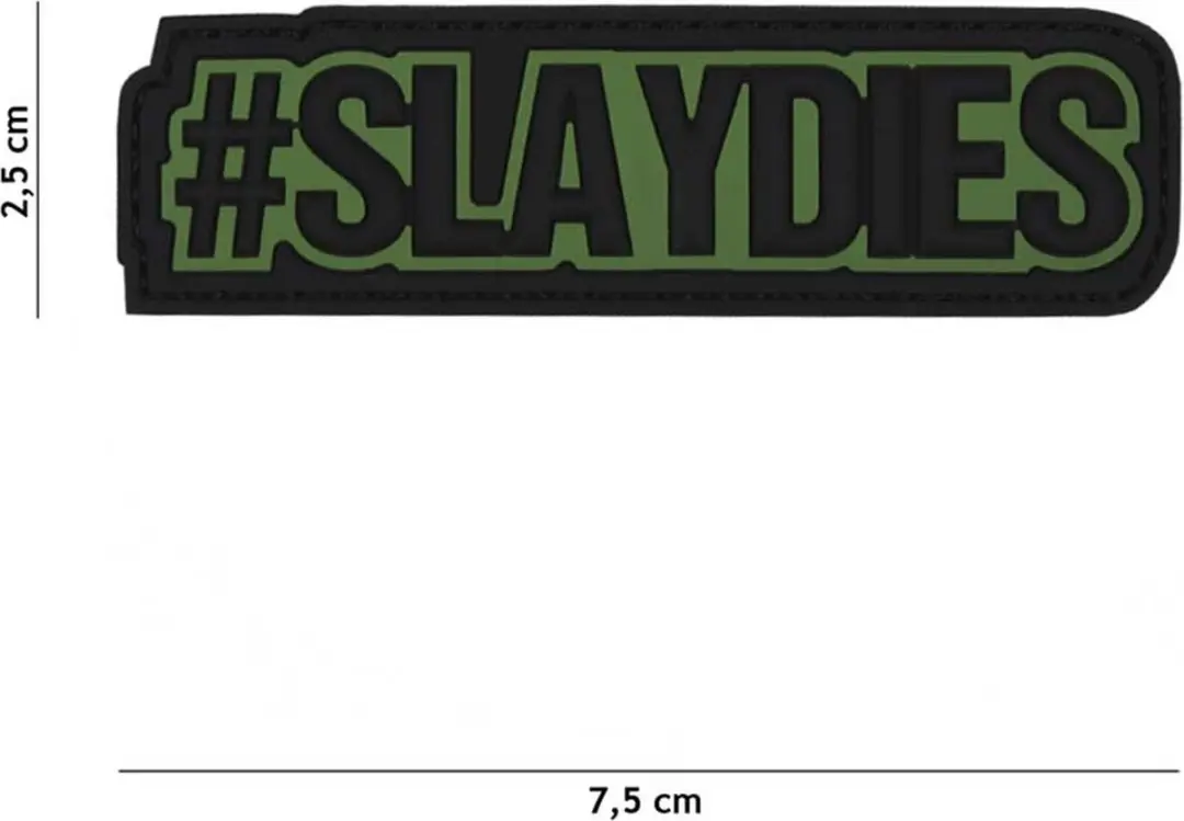Embleem 3D PVC Slaydies groen