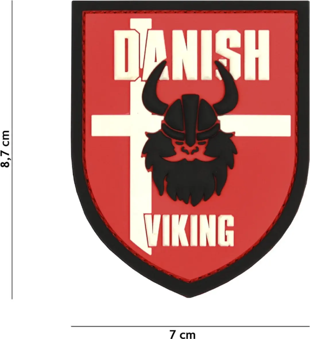 Embleem 3D PVC Danish viking rood