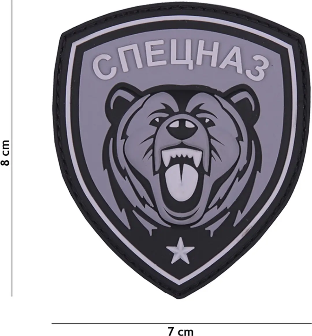 Embleem 3D PVC Spetsnaz beer grijs