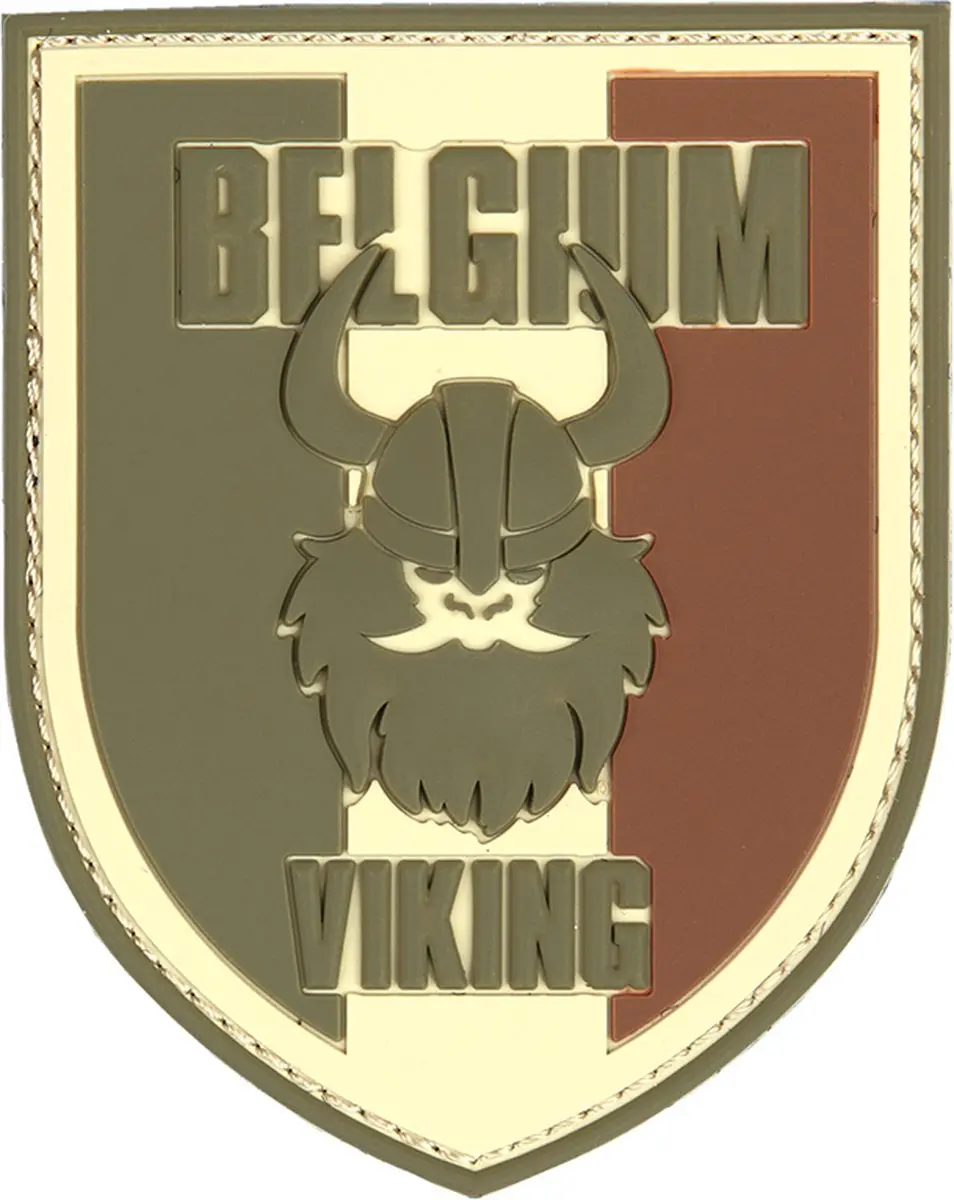 Embleem 3D PVC Belgium viking multi