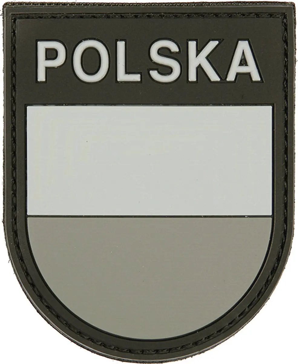 Embleem 3D PVC Polska grijs