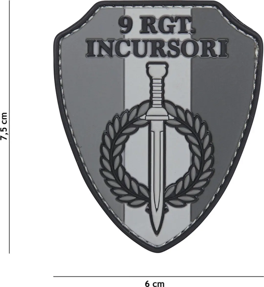 Embleem 3D PVC RGT Incursori grijs