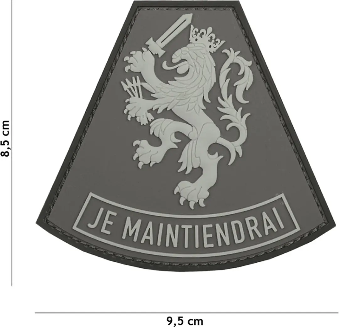 Embleem 3D PVC Je maintiendrai grijs