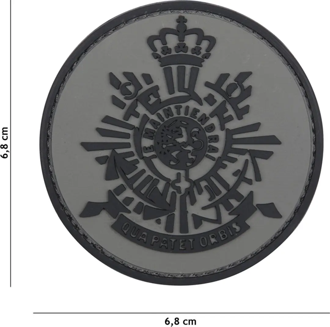 Embleem 3D PVC Korps Mariniers grijs