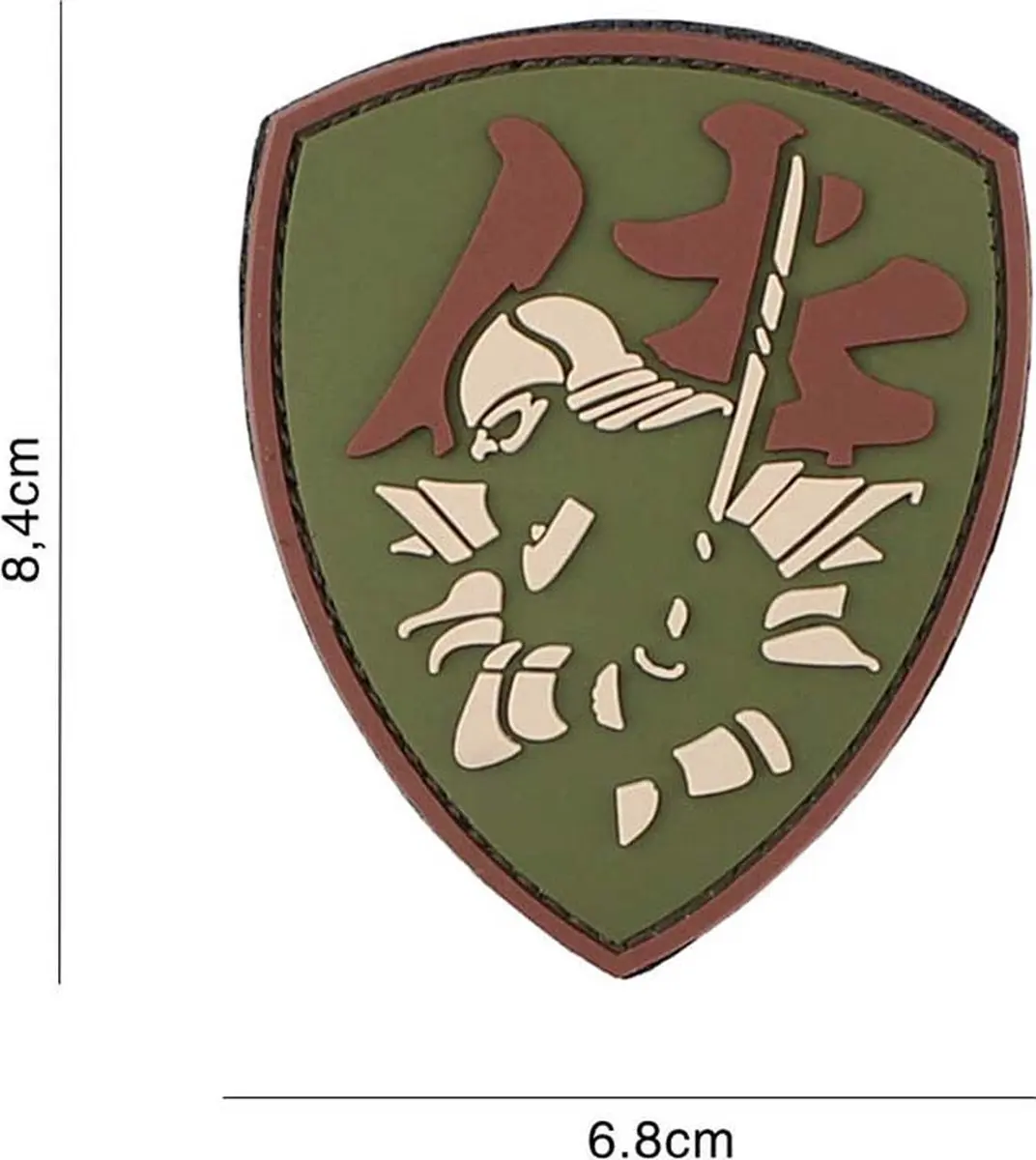 Embleem 3D PVC Samurai shield multi