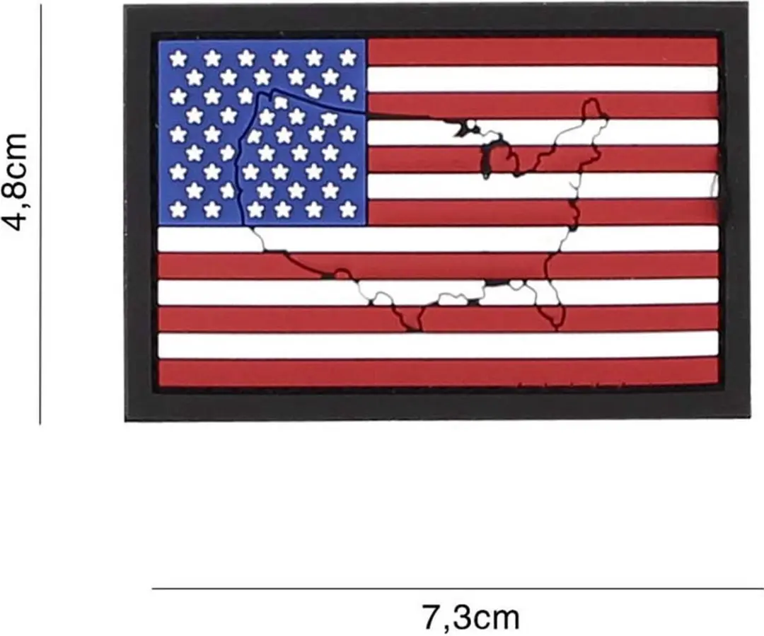 Embleem 3D PVC USA met contour