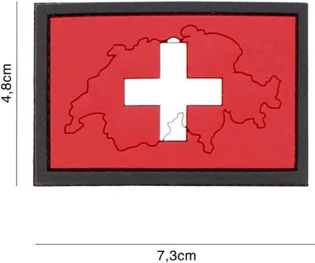 Embleem 3D PVC Zwitserland met Contour