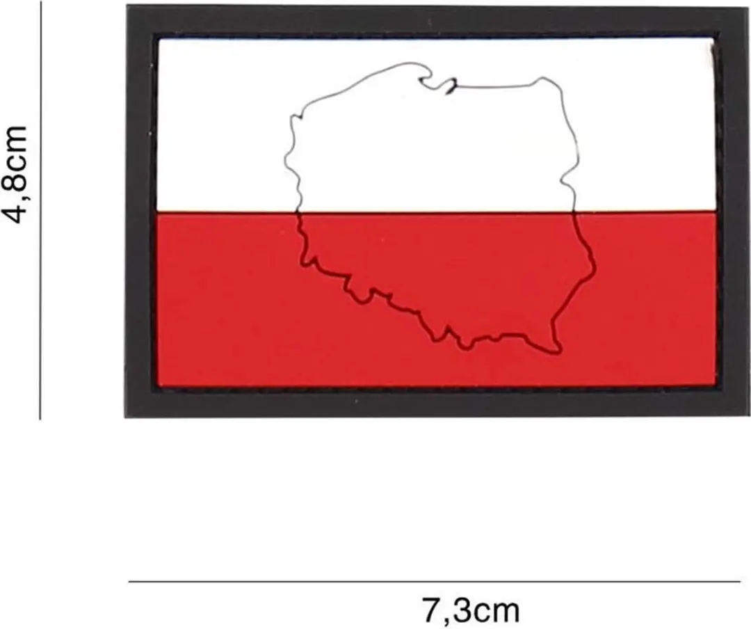 Embleem 3D PVC Polen met contour