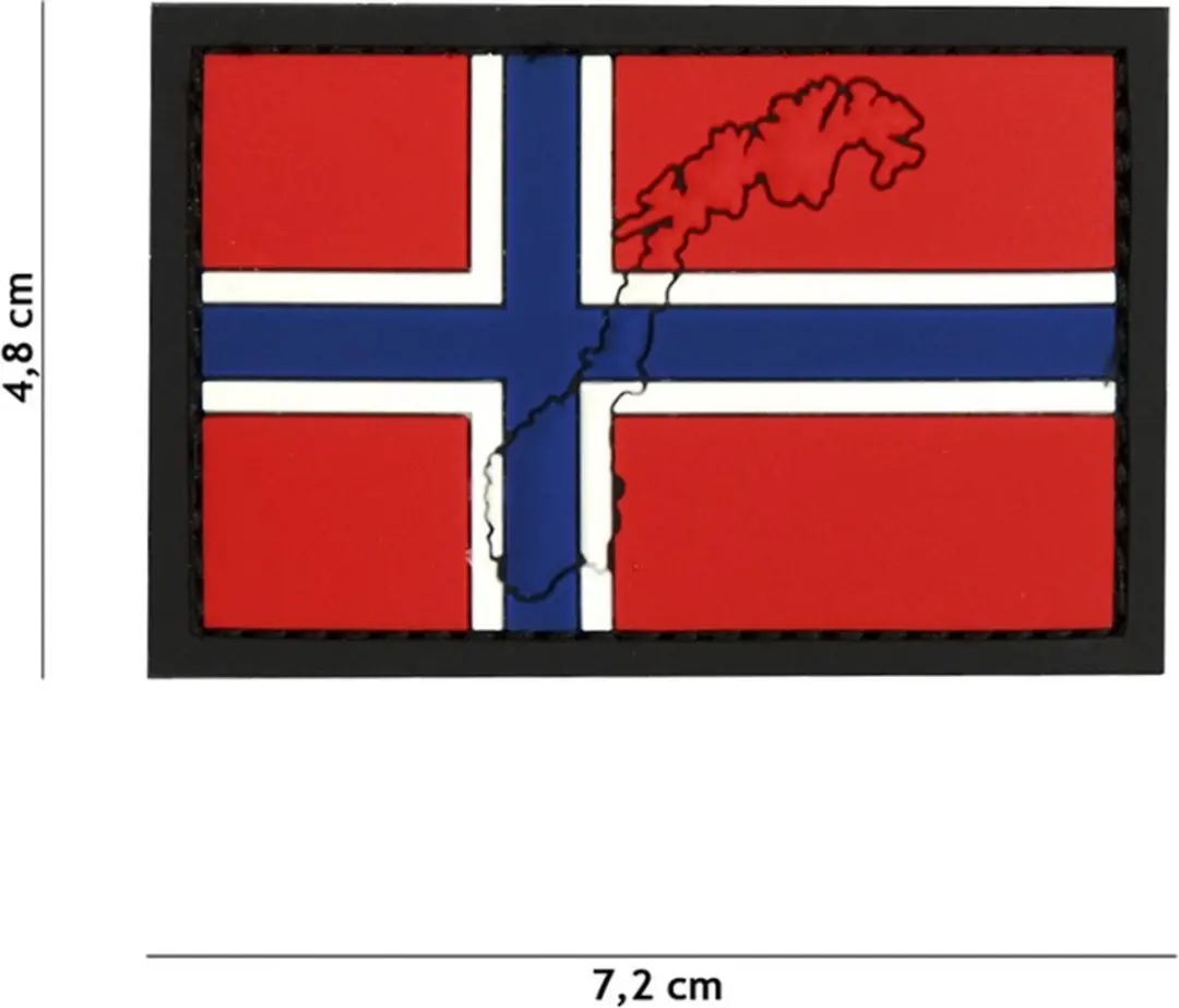 Embleem 3D PVC Noorwegen met Contour