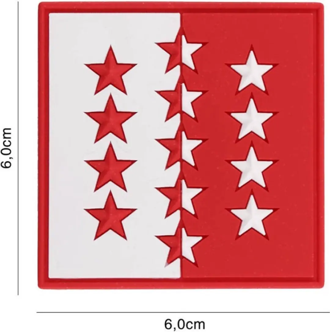 Embleem 3D PVC Zwitserland Valais 13 Sterren