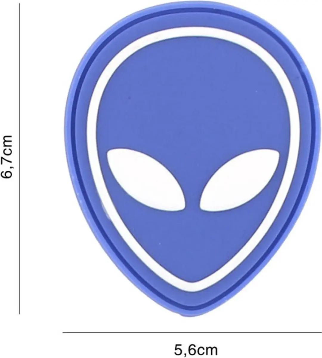 Embleem 3D PVC Alien Blauw
