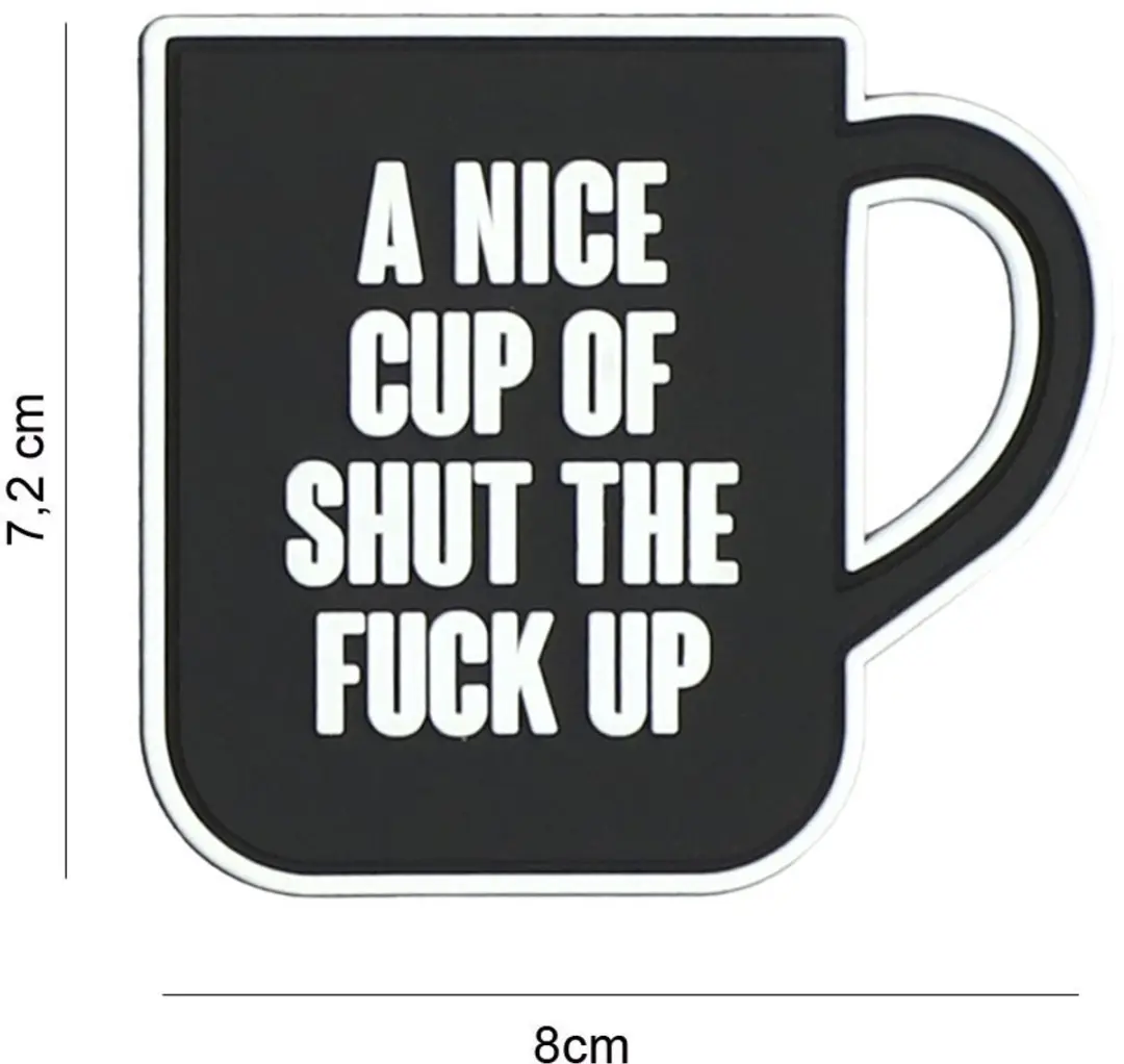 Embleem 3D PVC A nice cup zwart