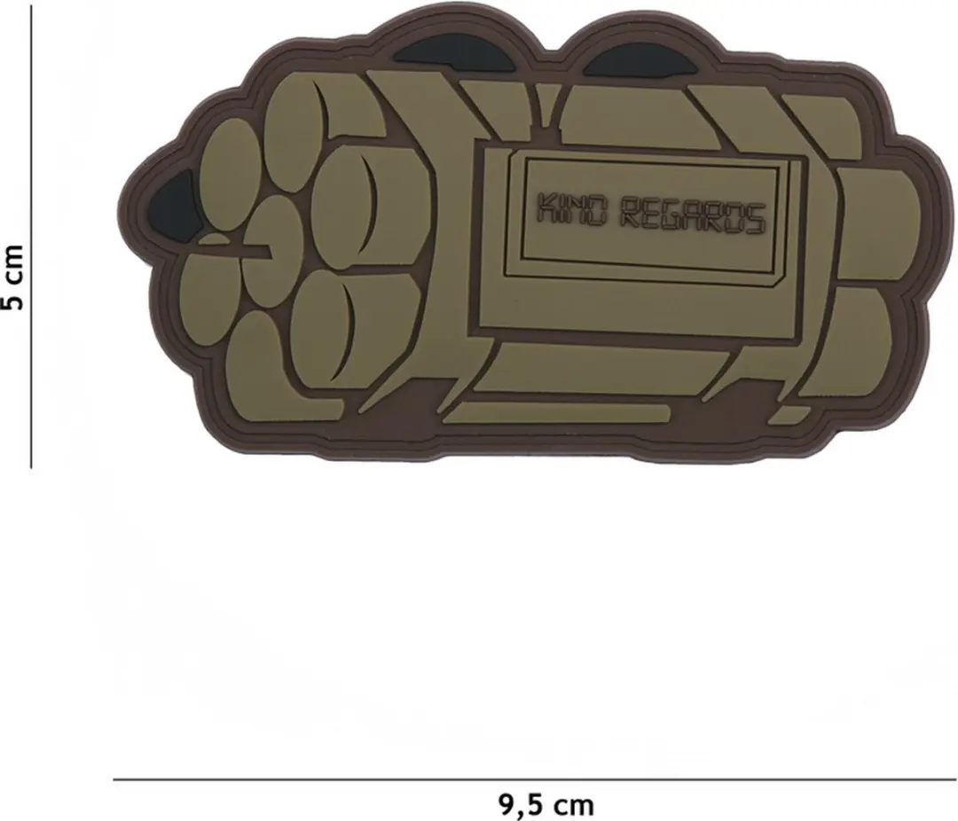 Embleem 3D PVC Kind regards coyote