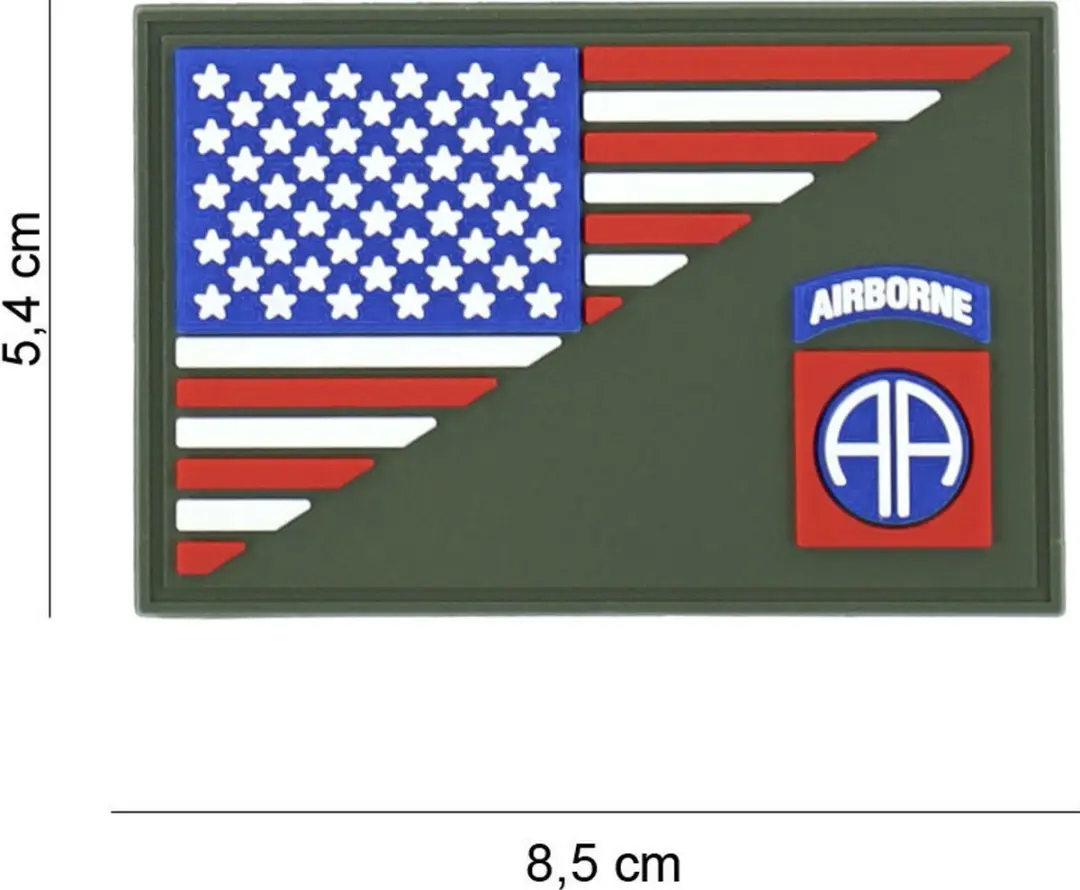 Embleem 3D PVC 82nd Airborne halve vlag
