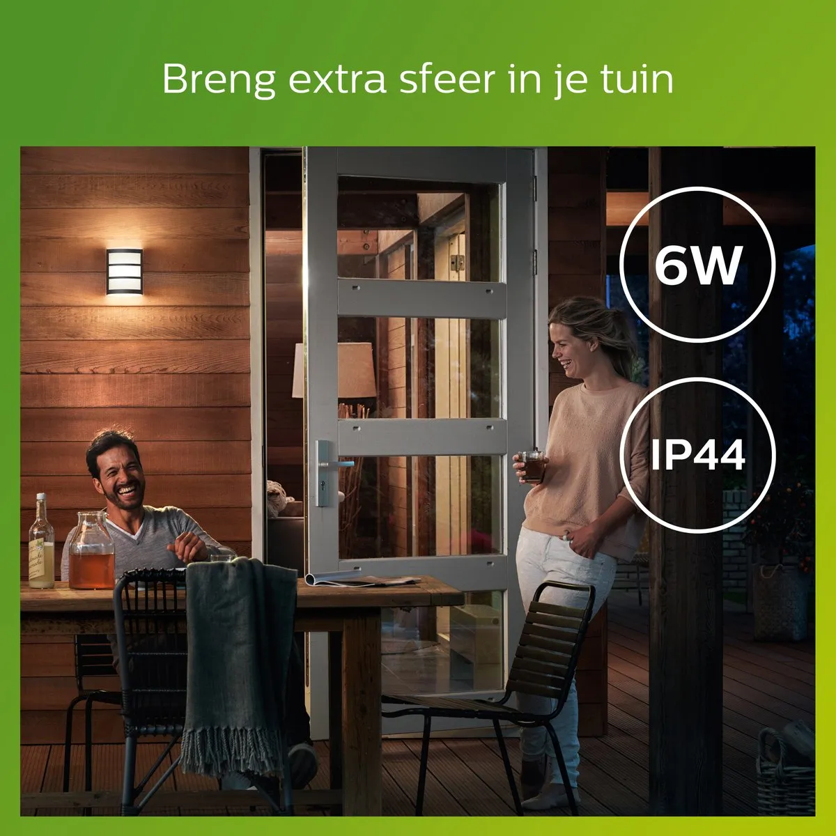 Philips Python Wandlamp 6W 2700K - Antraciet
