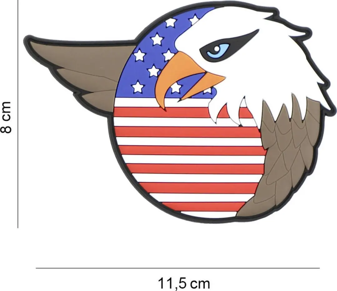Embleem 3D PVC Stars & Stripes adelaar