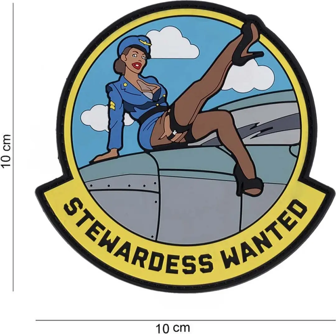 Embleem 3D PVC Stewardess wanted