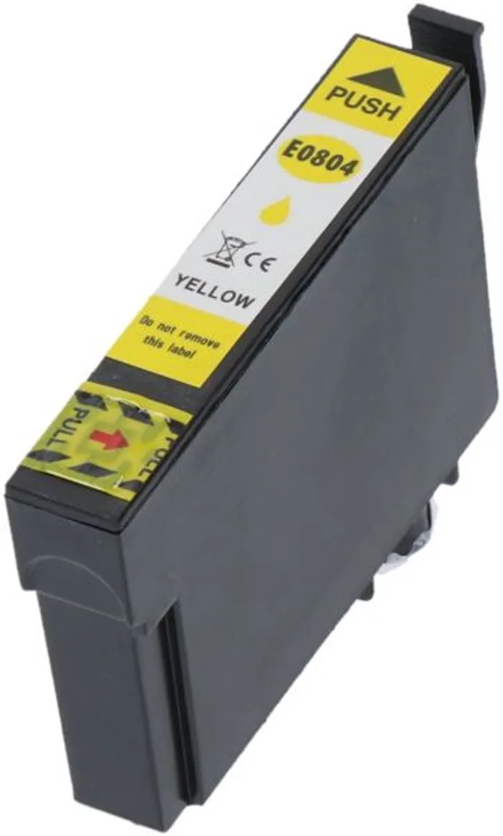 PrintAbout T0804 Inktcartridge Geel - 13ml - Epson