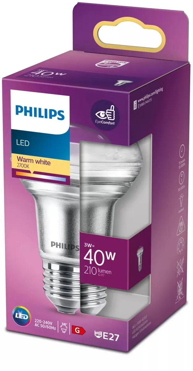 Philips LED Reflector 40W E27 Warm Wit