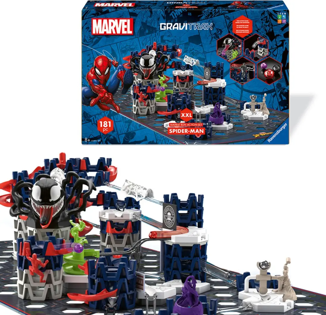 GraviTrax Action Set Spiderman XXL - 181 Onderdelen - Rood/Zwart - afbeelding 2 van 3