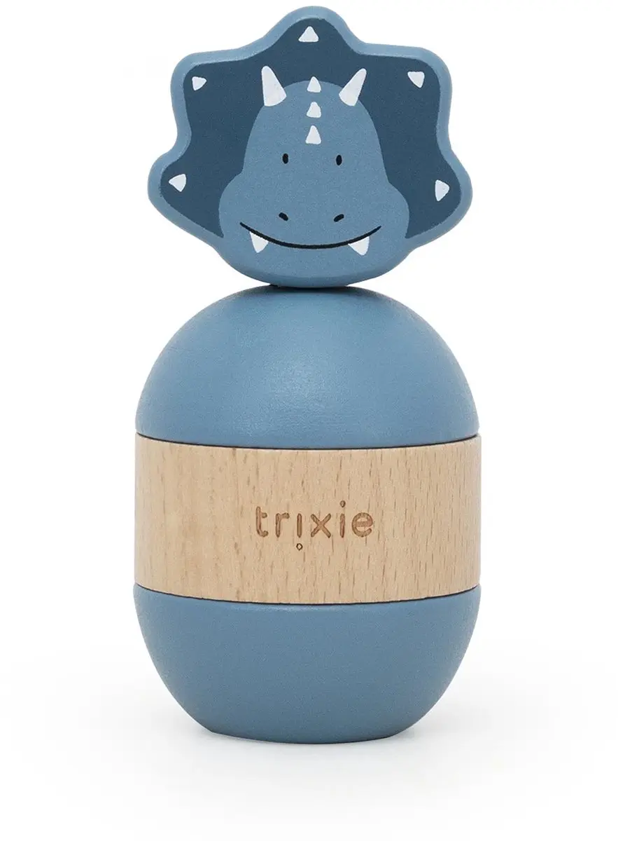 Trixie Houten Stapelspeelgoed met Rammelgeluid Mr. Triceratops
