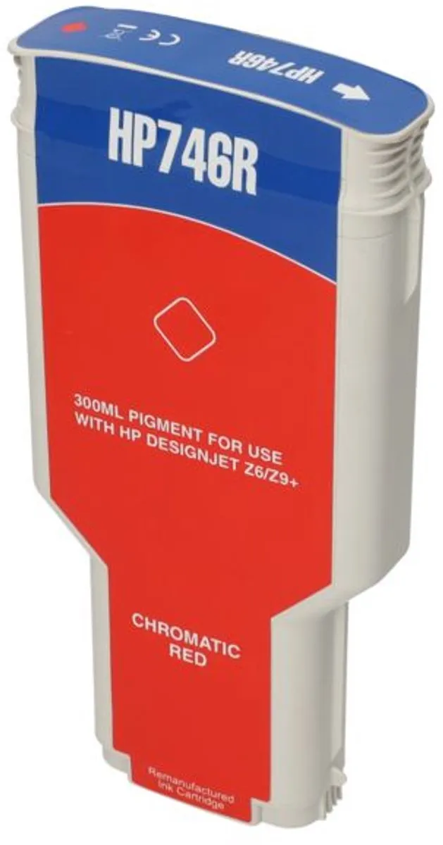 PrintAbout Inktcartridge P2V81A Chromatisch rood - 300ml - o.a. HP DesignJet T1530