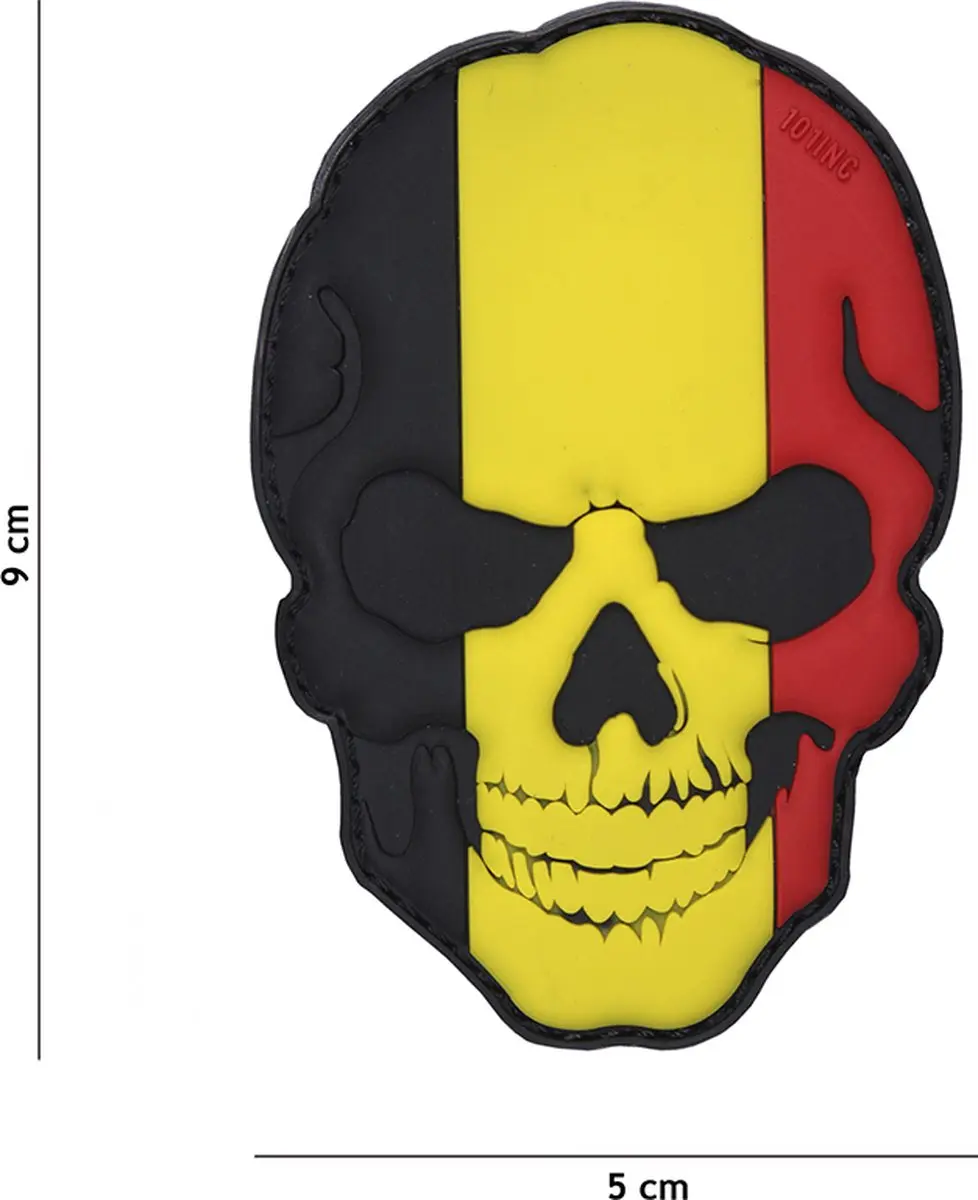 Embleem 3D PVC Skull Belgie