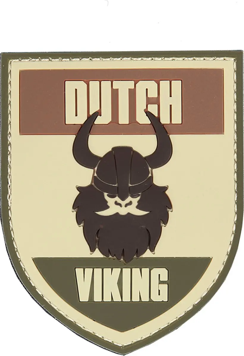 Embleem 3D PVC Dutch viking multi