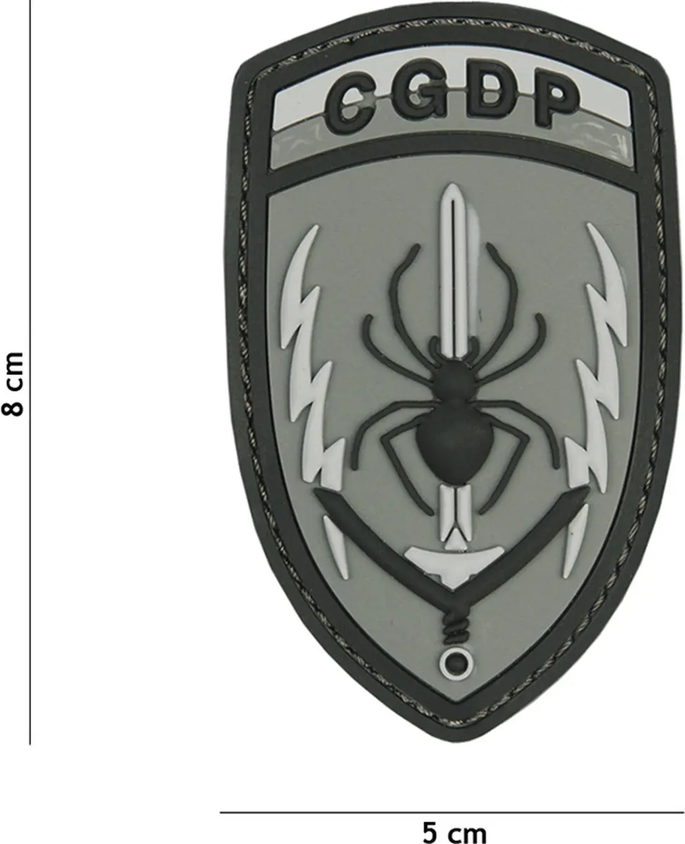 Embleem 3D PVC CQDP grijs