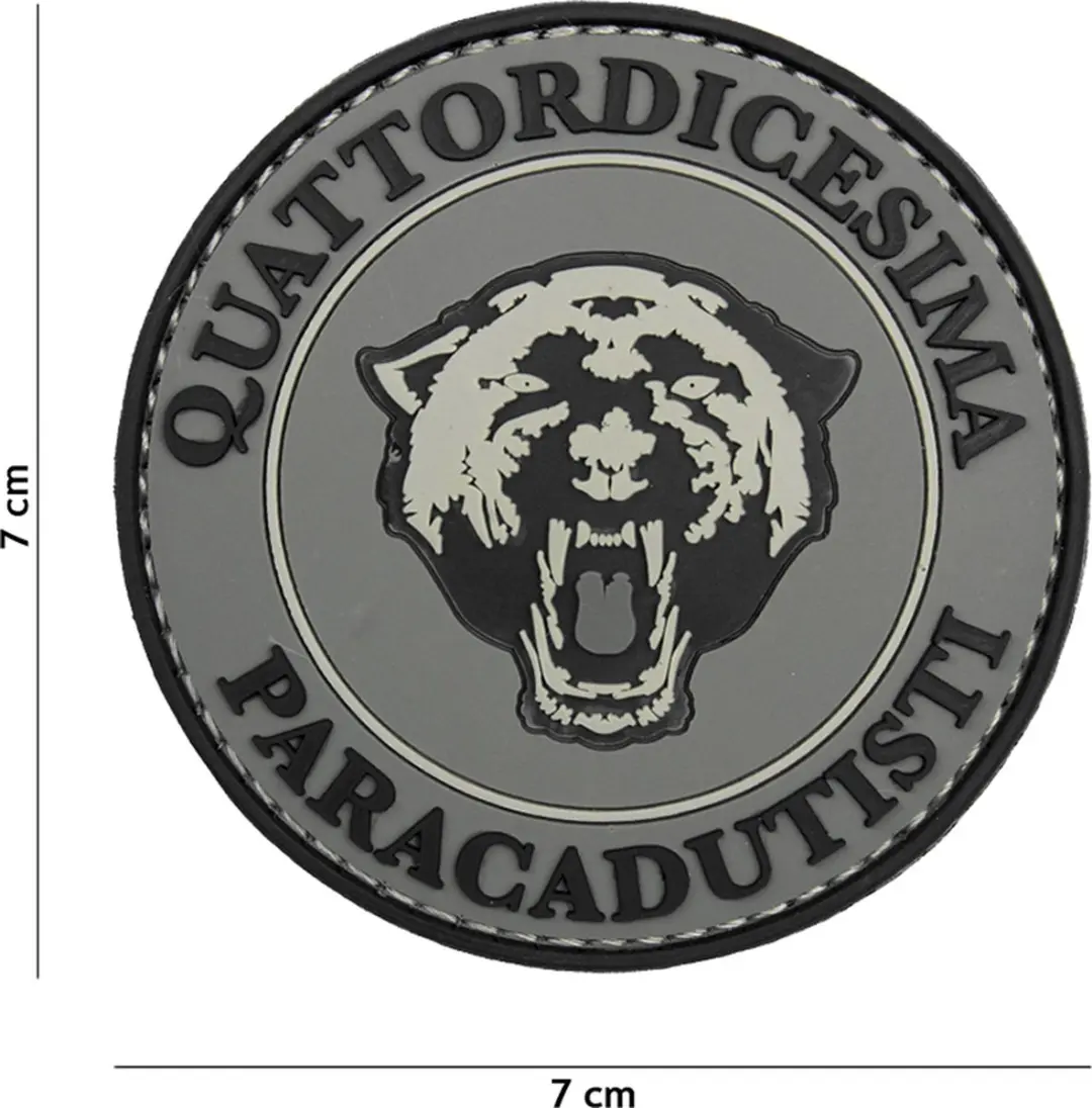 Embleem 3D PVC Paracadutisti grijs