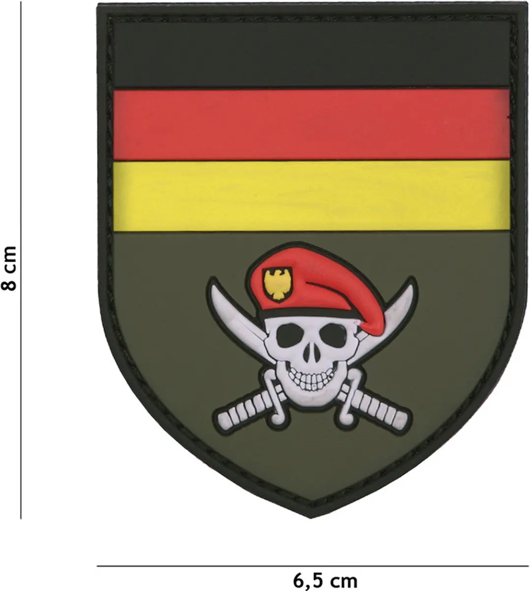 Embleem 3D PVC Duitse commando skull