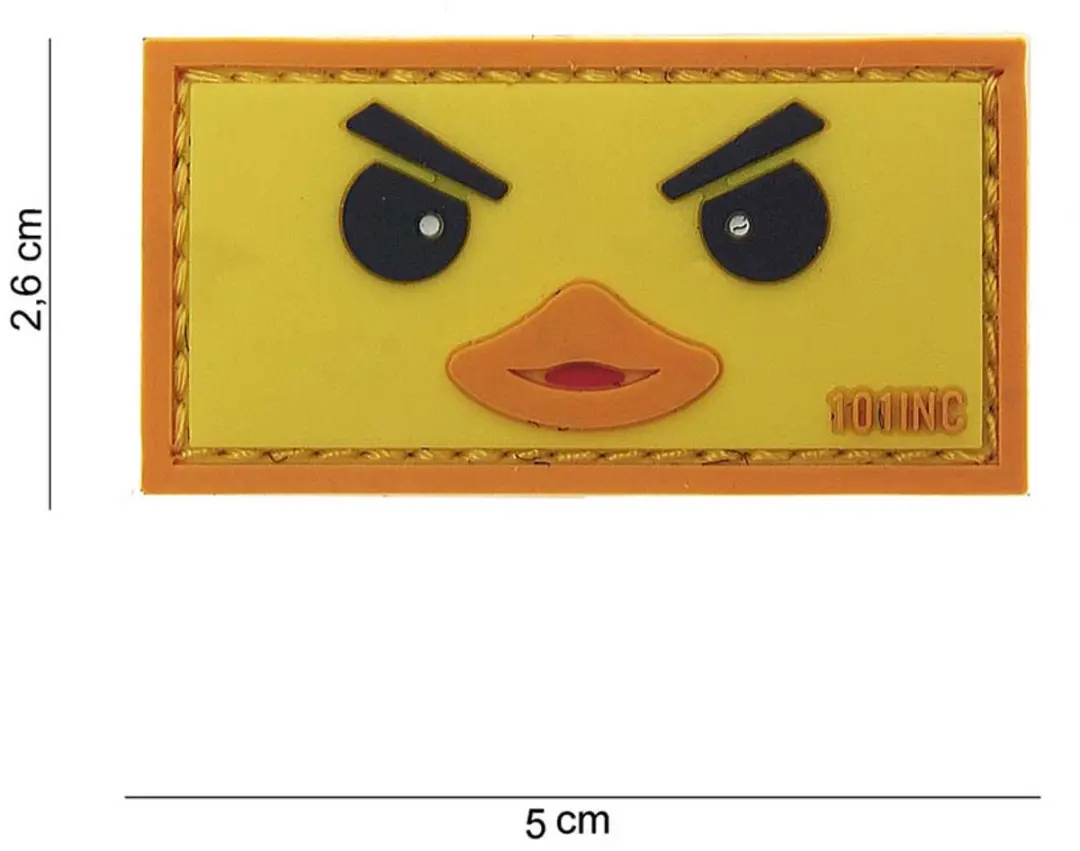 Embleem 3D PVC Duckface geel
