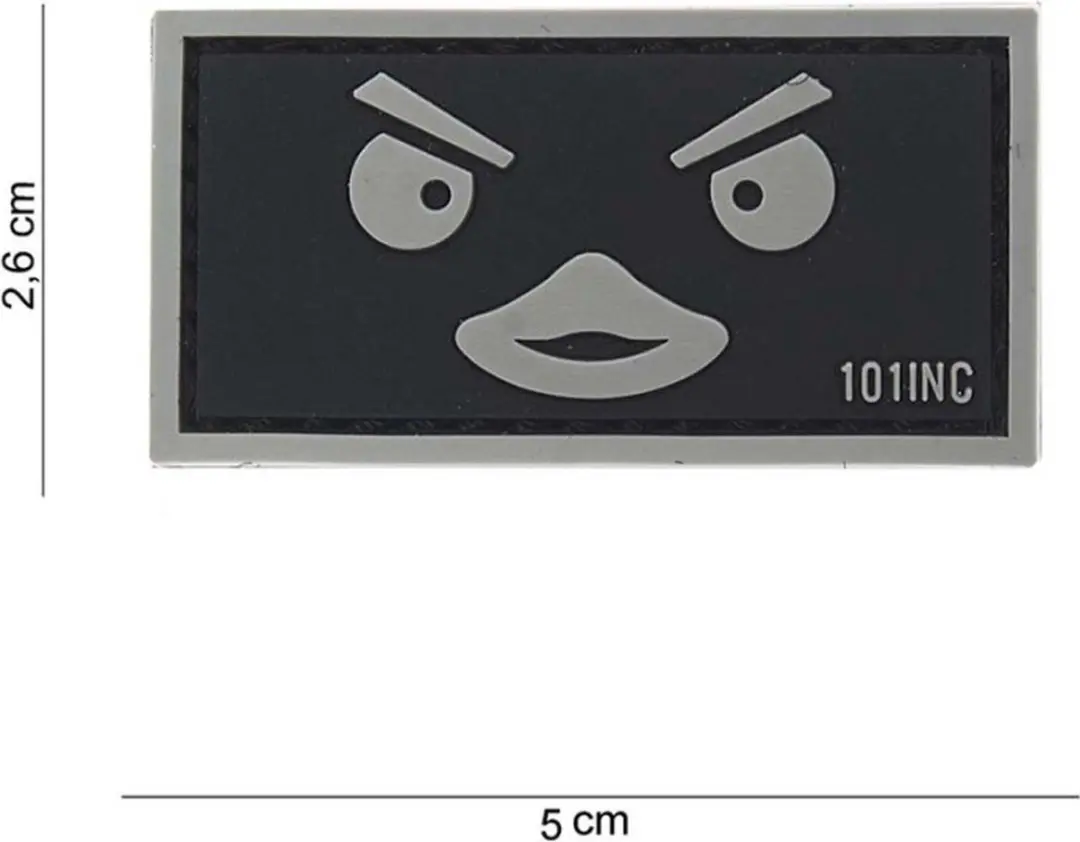 Embleem 3D PVC Duckface zwart