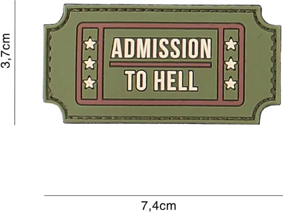 Embleem 3D PVC Admission to hell multi