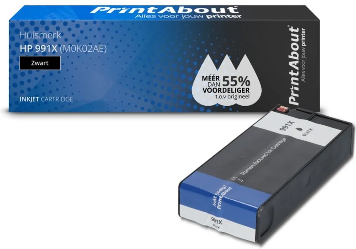 PrintAbout Inktcartridge M0K02AE Zwart - 465ml