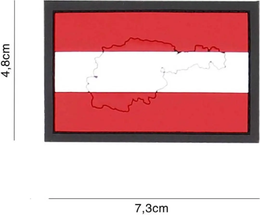 Embleem 3D PVC Oostenrijk met Contour