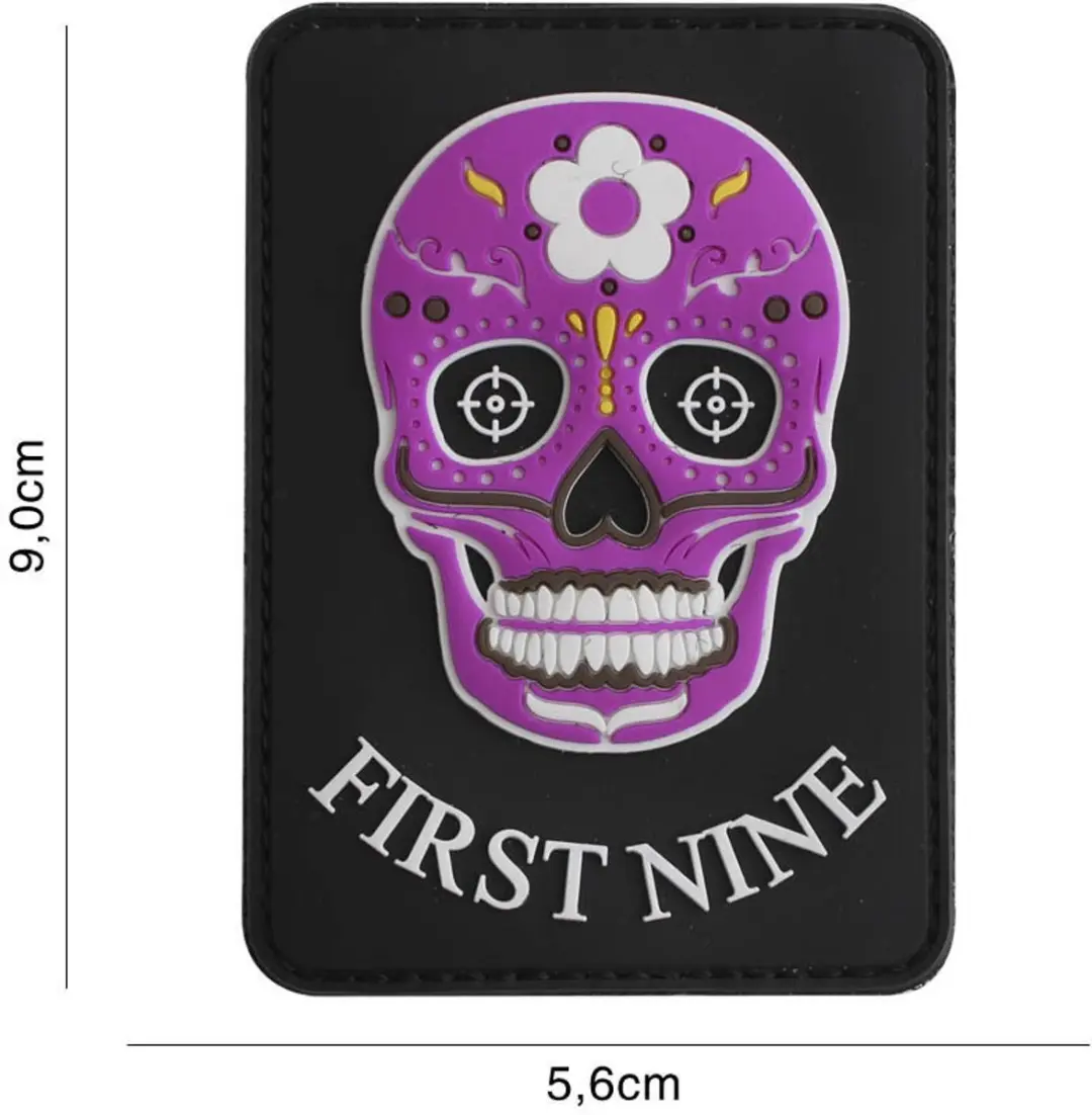Embleem 3D PVC First Nine Rechthoek Roze