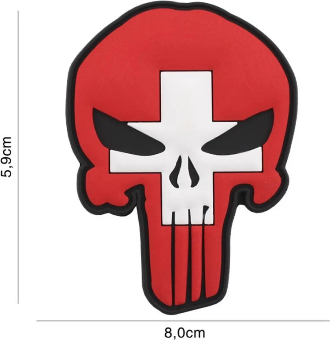 Embleem 3D PVC Punisher Zwitserland