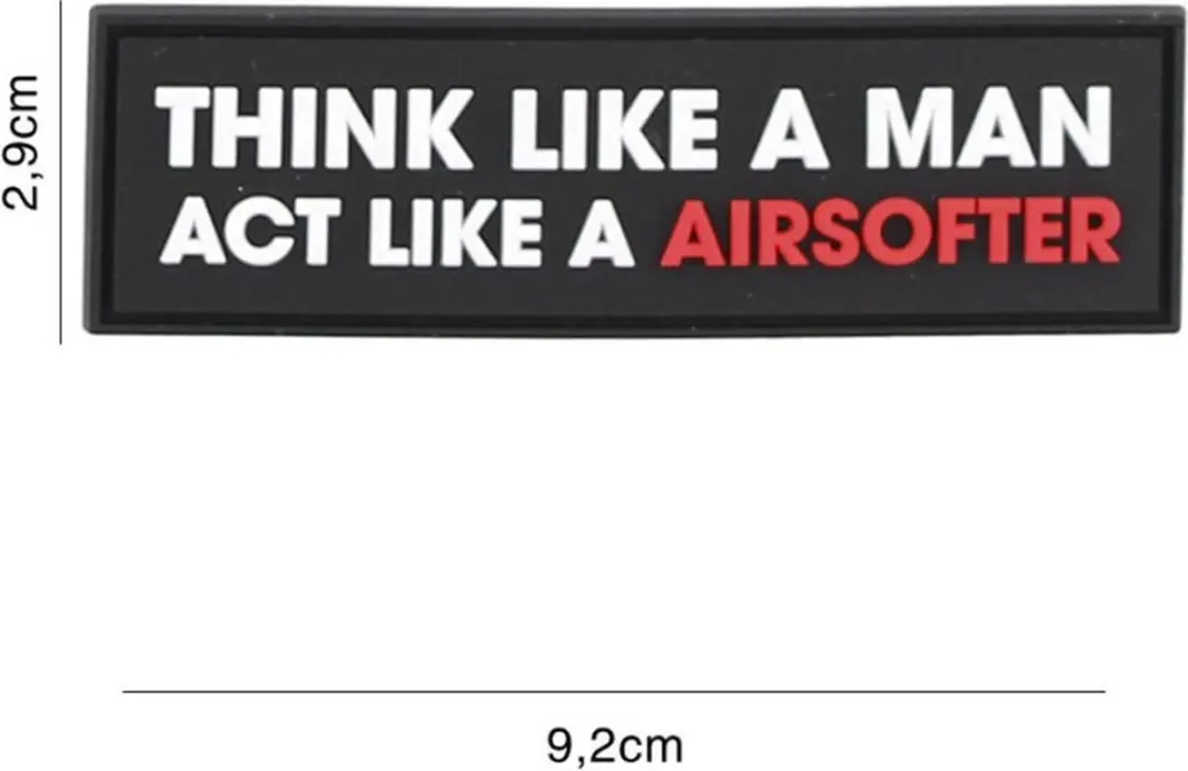 Embleem 3D PVC Think Like A Man Zwart